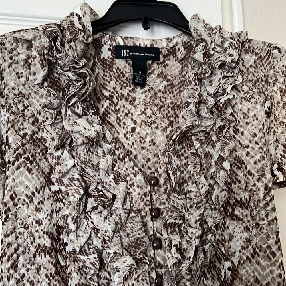 INC ANIMAL PRINT TOP - Picture 2 of 3